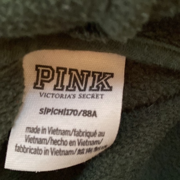PINK VICTORIA SECRET BURGUNDY SWEATSHIRT AND GREEN HOODIE BUNDLE SZ SMALL - Picture 7 of 8